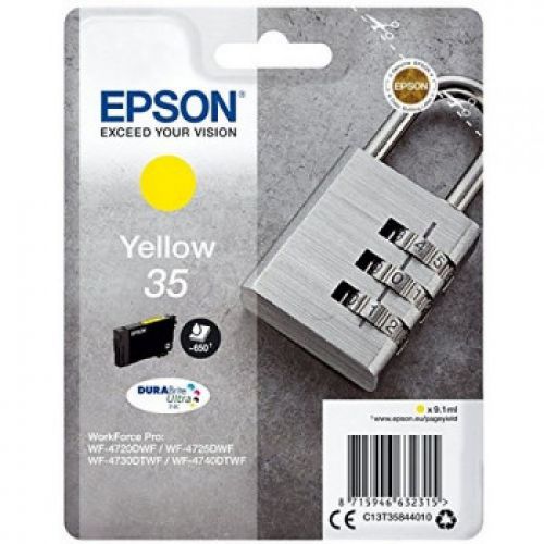 EPSON Singlepack Yellow 35 DURABrite Ultra Ink , Epson , EPSC13T35844010 , 8715946632315